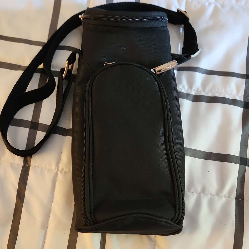 Black Insulated Wine Bag